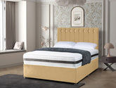 Cocoon Divan Bed 54 inch Headboard Diamante Buttons Lined Design Plush