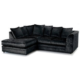 Canolo Luxury LHF Corner Chaise Crush Velvet Sofa