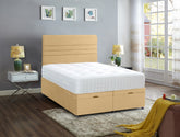 Napster Divan Bed 54 inch Headboard Ottoman Lined Design Plush