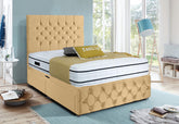 Nestling Divan Bed 54 inch Headboard Diamante Buttons 2 Drawers Chesterfield Design Plush