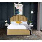 Renz Art Deco Plush Velvet Luxury Bed Frame