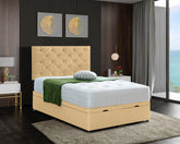 Resthaven Divan Bed 24 inch Headboard Matching Buttons Ottoman Chesterfield Design Plush