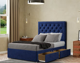 Castle Divan Bed 2 Drawers Floor Standing Headboard Matching Buttons Plush