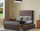 Darlington Divan Bed 2 Drawers Floor Standing Headboard Matching Buttons Malham Weave