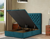 Winchester Ottoman Bed Floor Standing Headboard Matching Buttons Plush