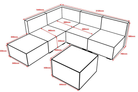 Mannok 5 Seater Set