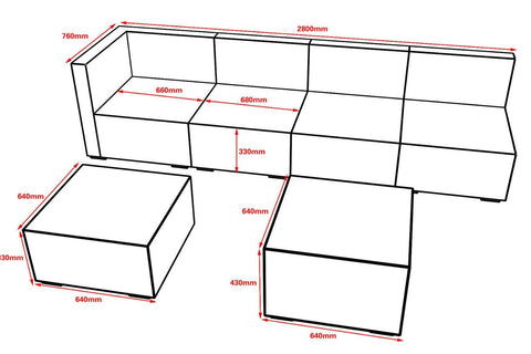 Mannok 5 Seater Set