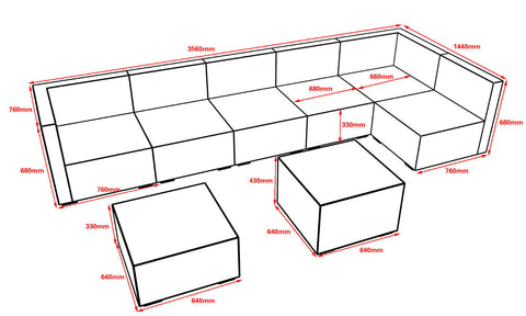 Mannok 7 Seater Set