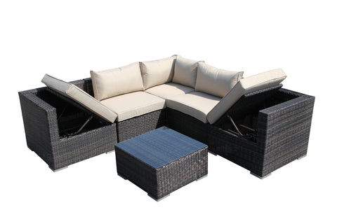 Longria 5 Seater Set with Open Corners