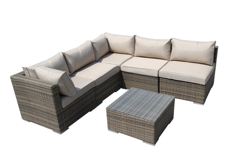 Longria 5 Seater Set with 1 Open Corner