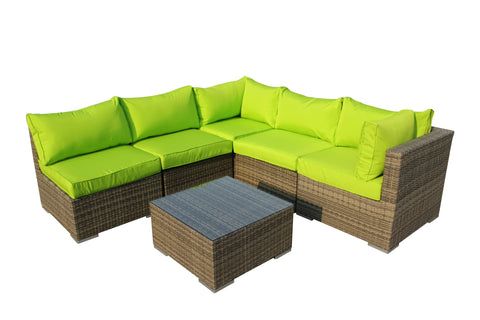 Longria 5 Seater Set with 1 Open Corner