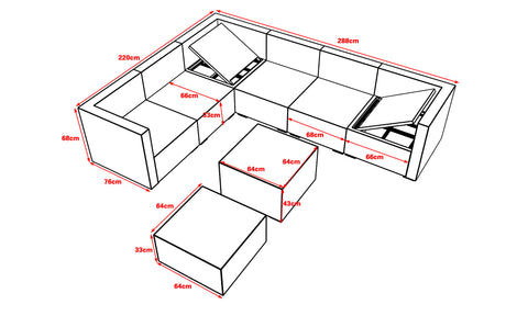 Longria 7 Seater Recliner Set