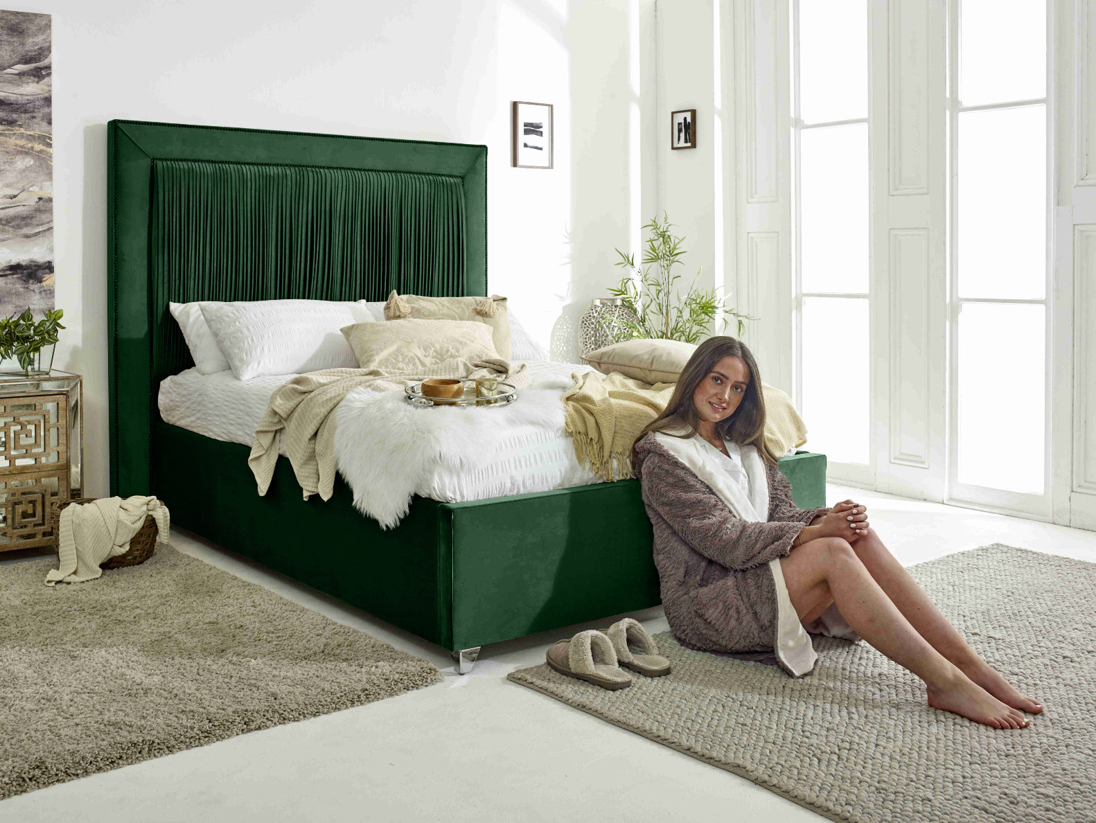 Alexandra Plush Velvet Bed Frame