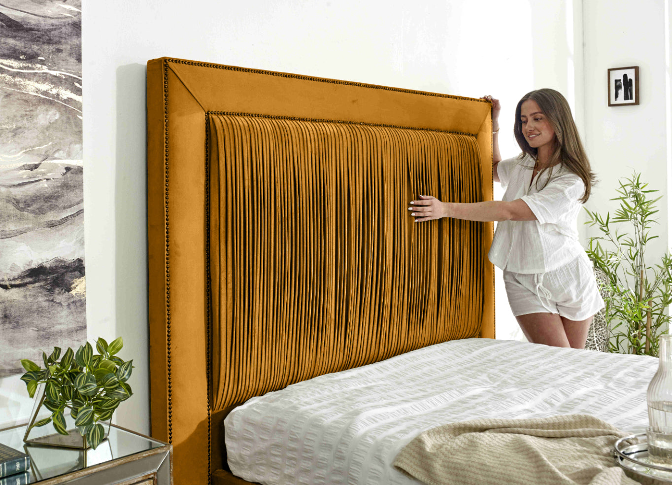 Alexandra Plush Velvet Bed Frame