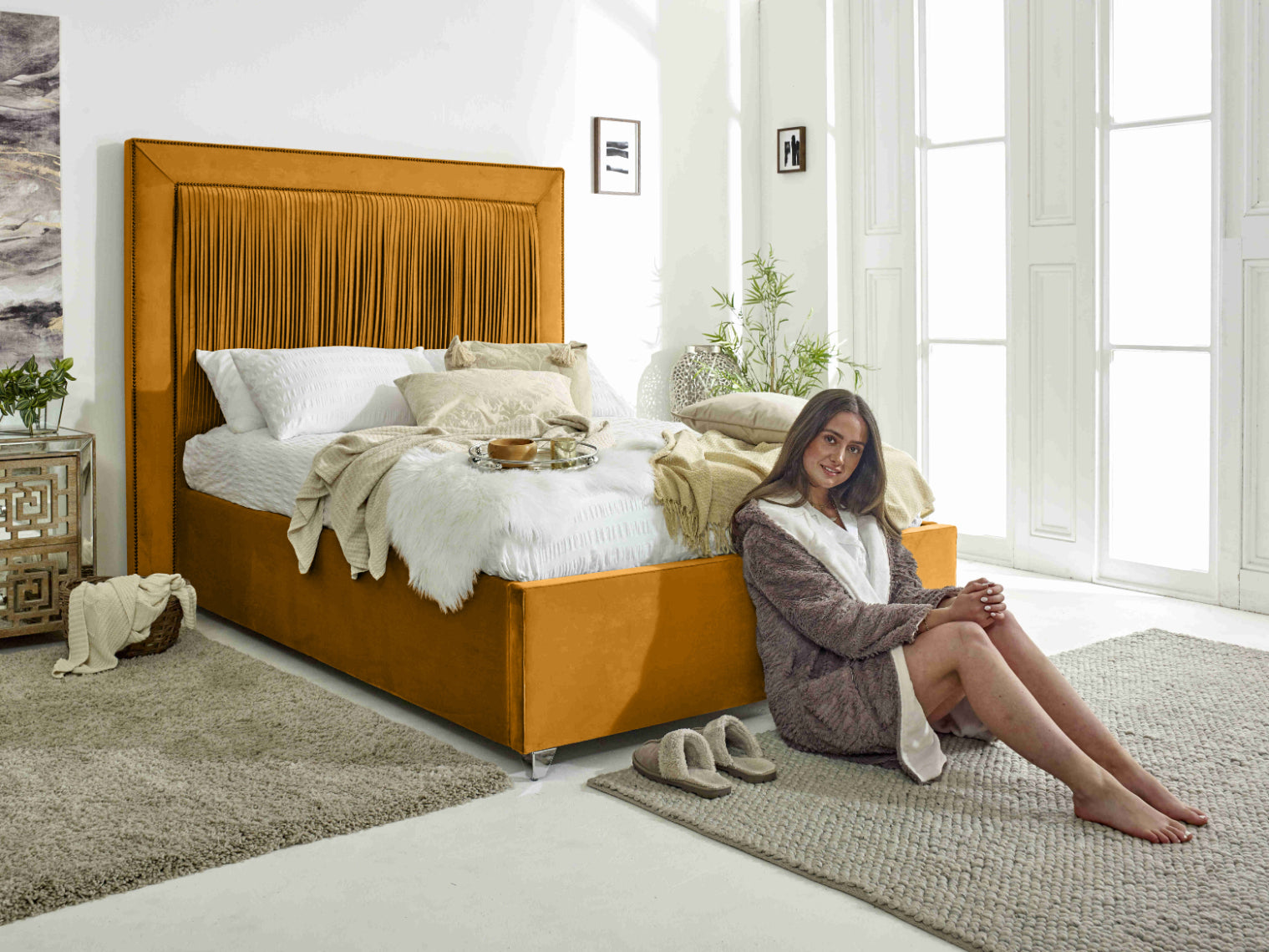 Alexandra Plush Velvet Bed Frame
