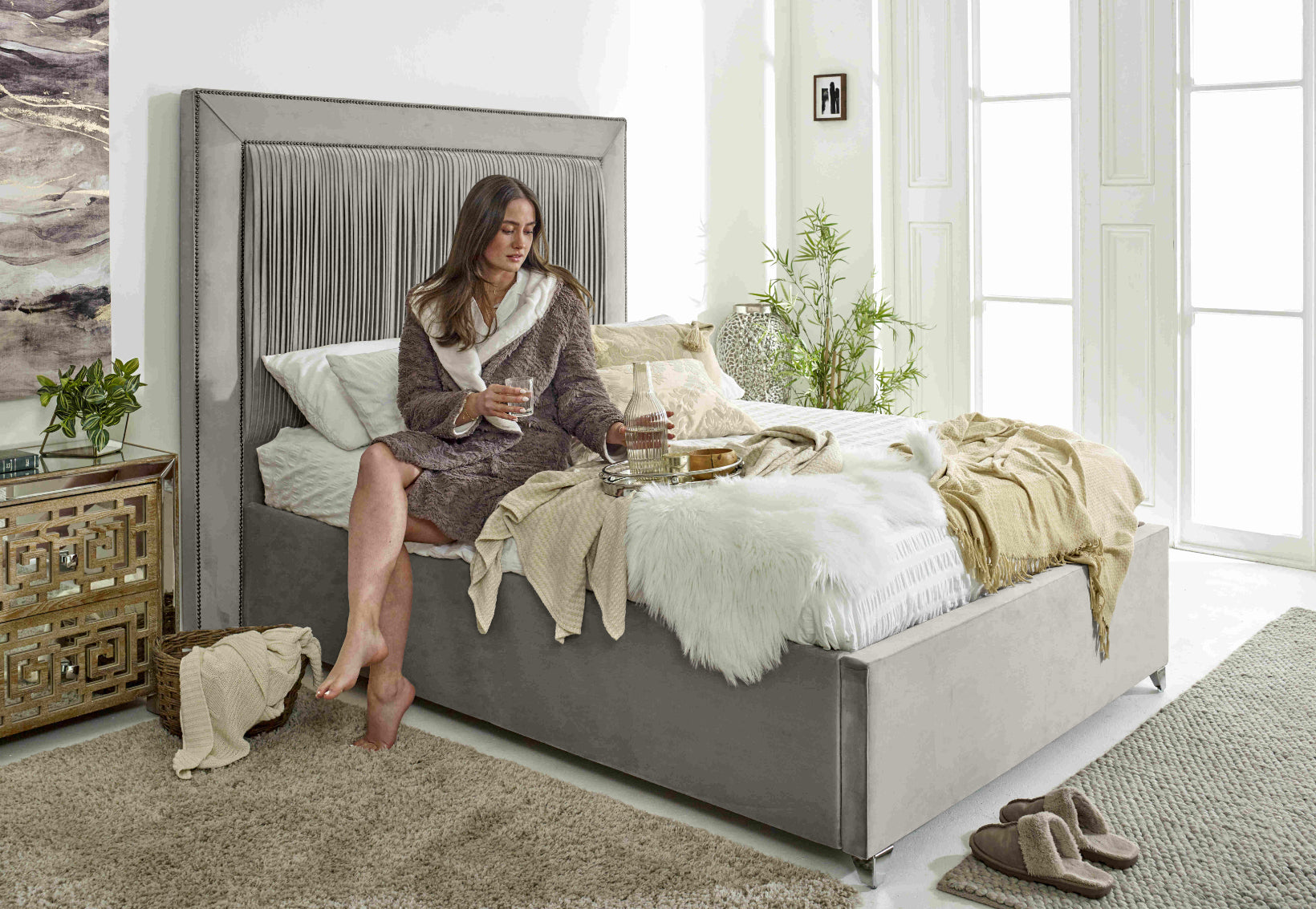 Alexandra Plush Velvet Bed Frame