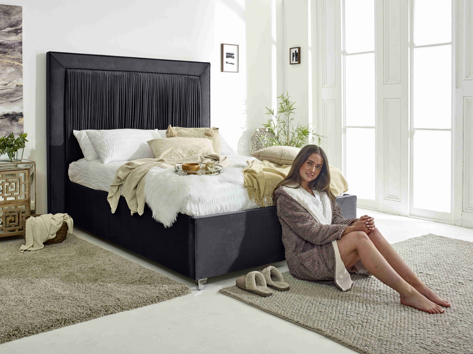 Alexandra Plush Velvet Bed Frame
