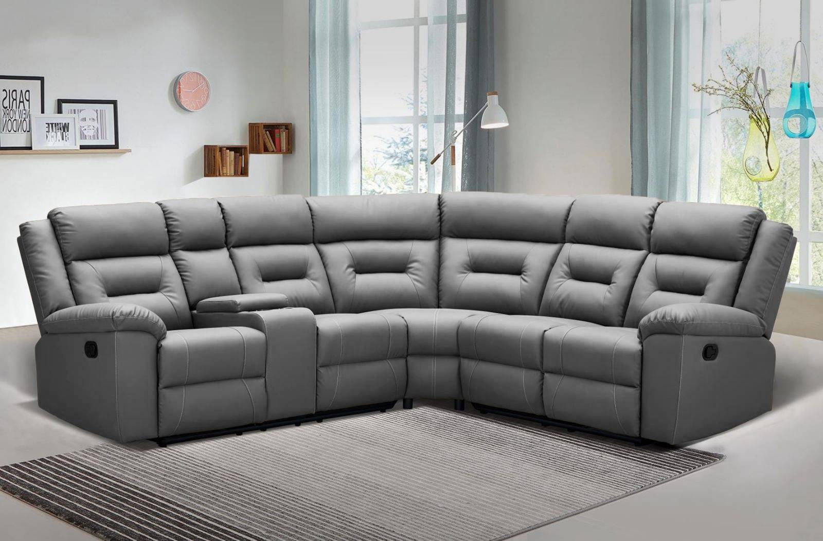 Arella Bonded Leather Recliner 2c2 Corner Sofa