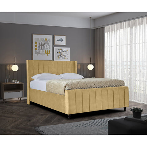 Ariola Plush Velvet Luxury Bed Frame