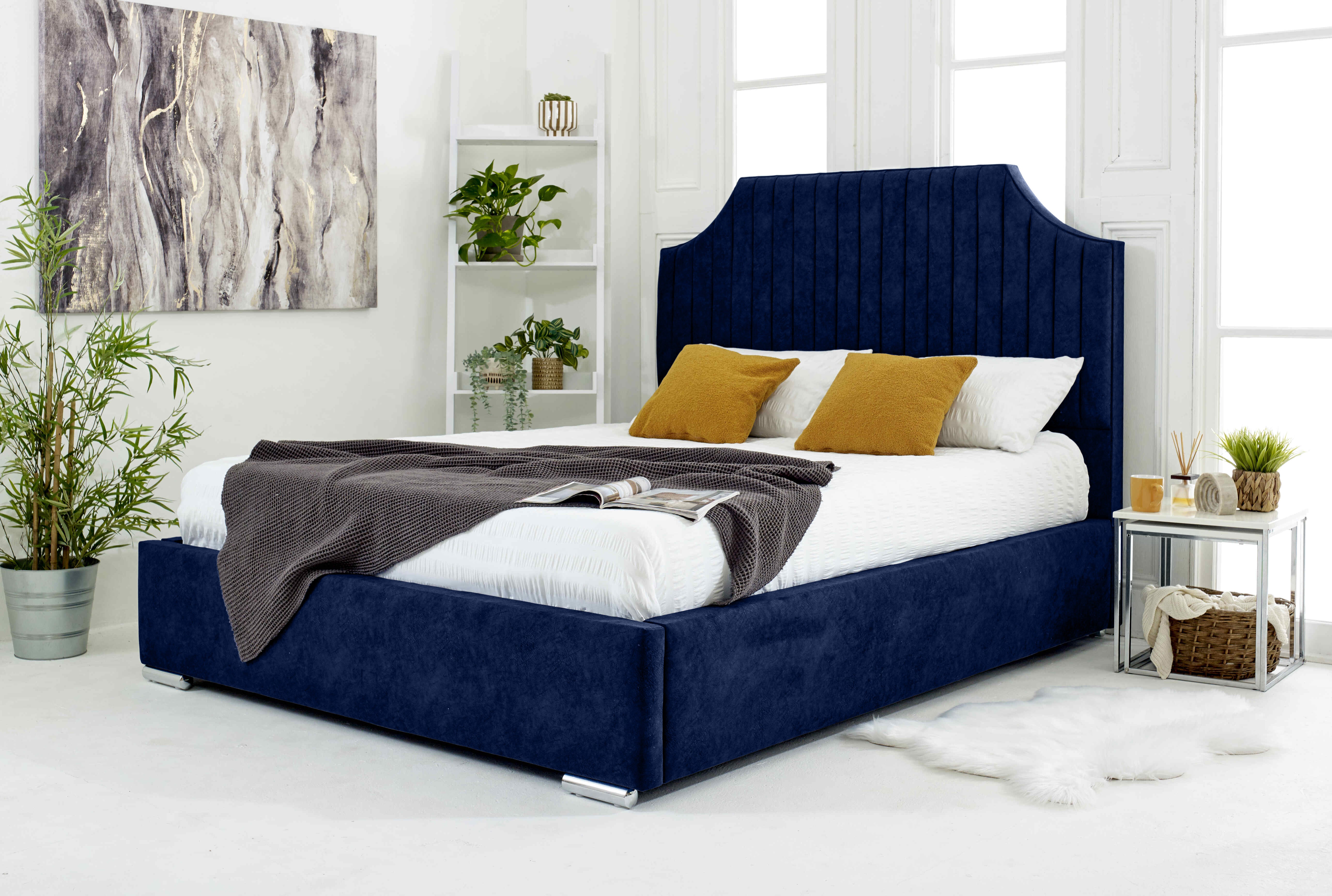 Ascend Plush Velvet Bed Frame