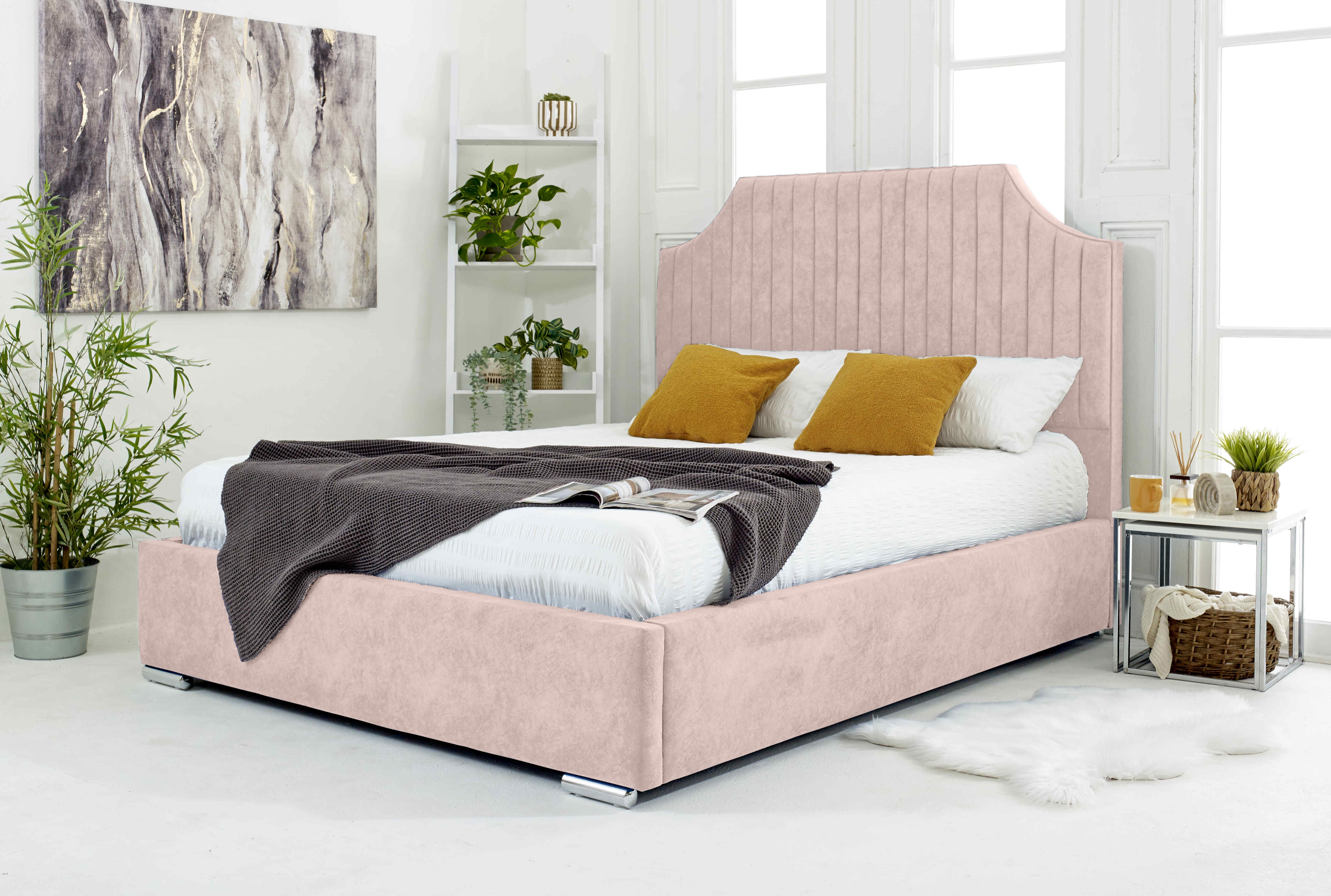 Ascend Plush Velvet Bed Frame