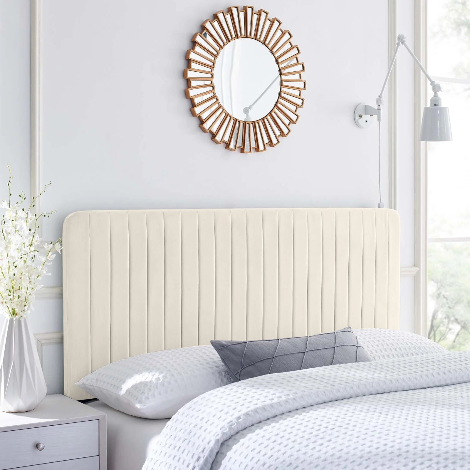 Aurora Plush 26 inch Strutted Headboard