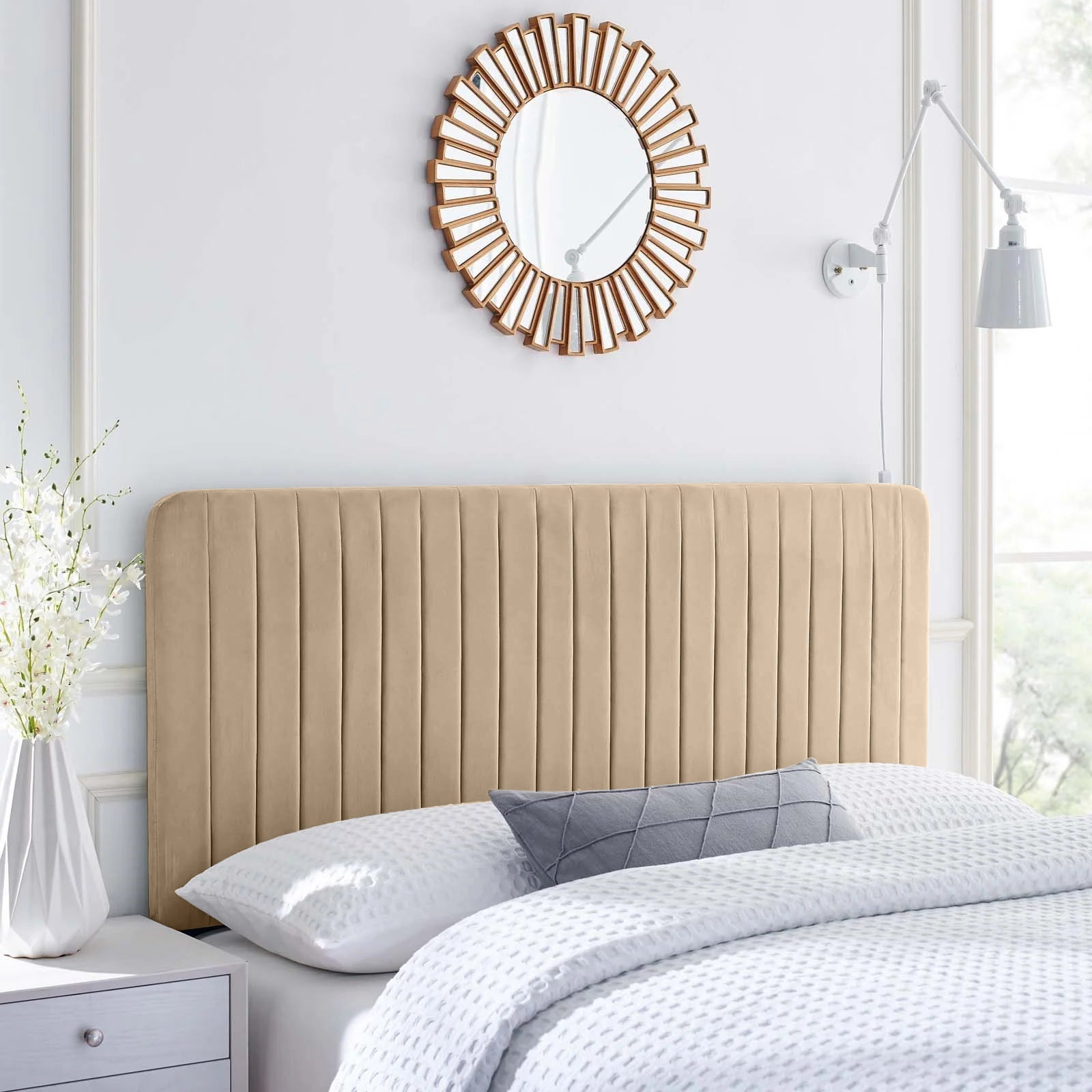 Aurora Plush 26 inch Strutted Headboard