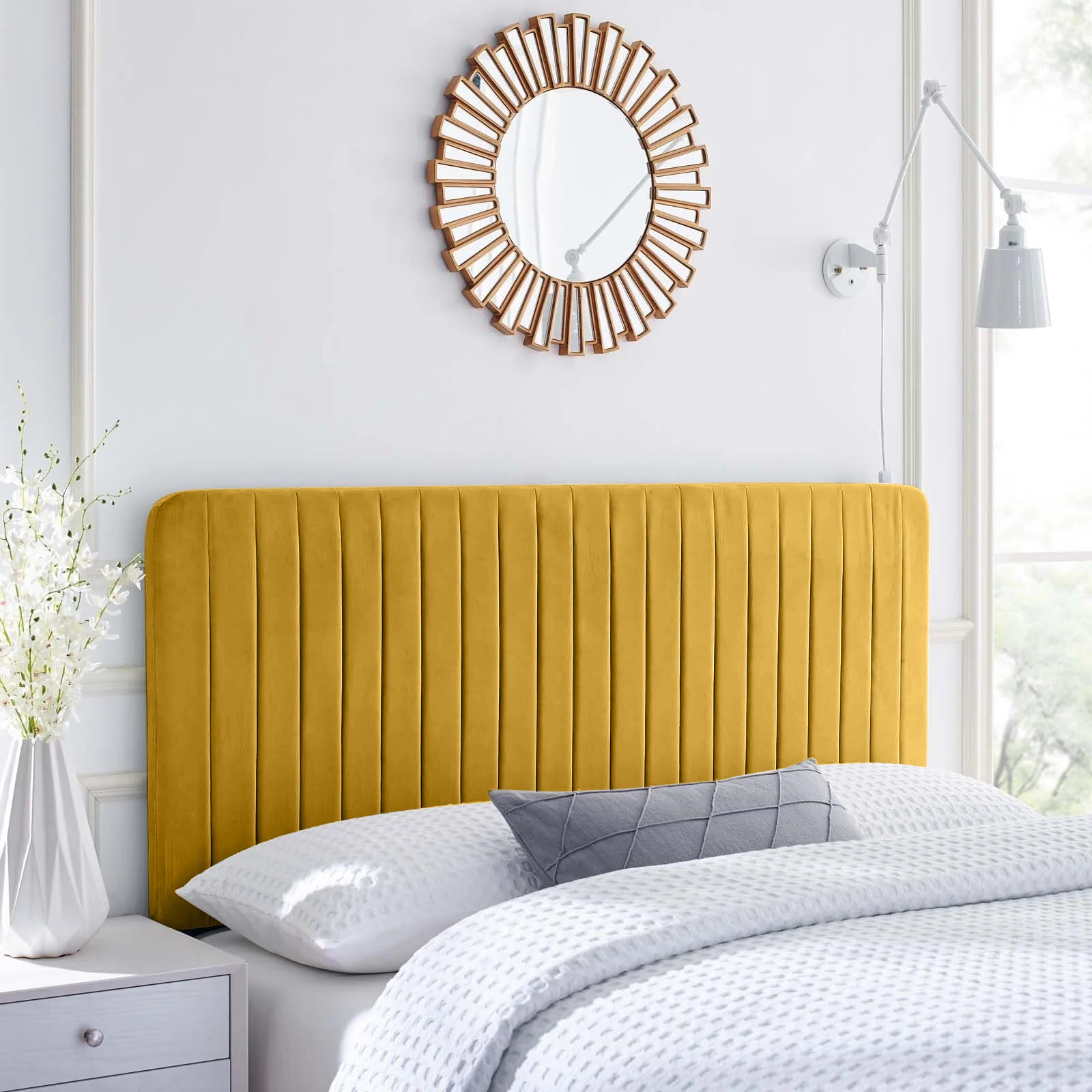 Aurora Plush 26 inch Strutted Headboard