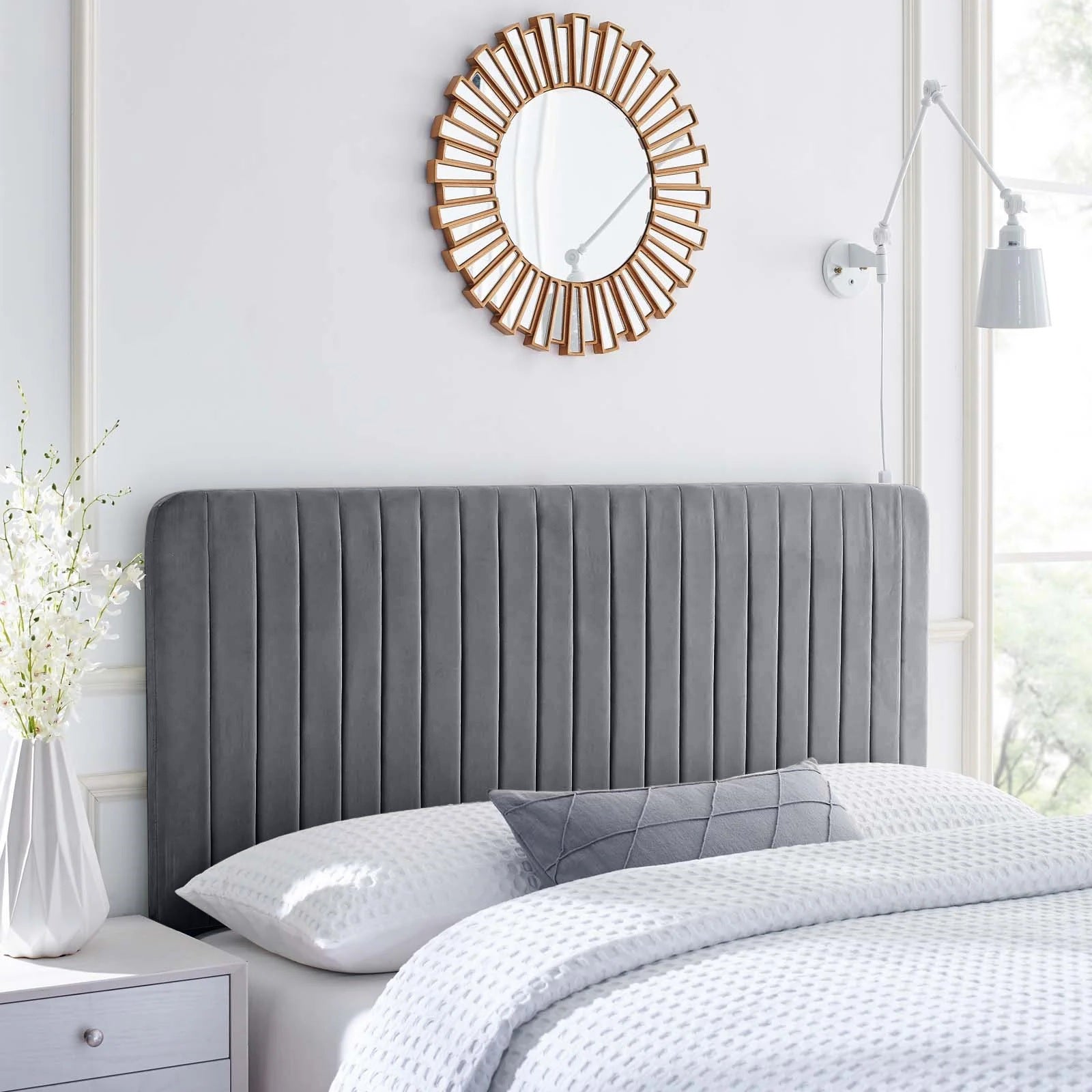 Aurora Plush 26 inch Strutted Headboard