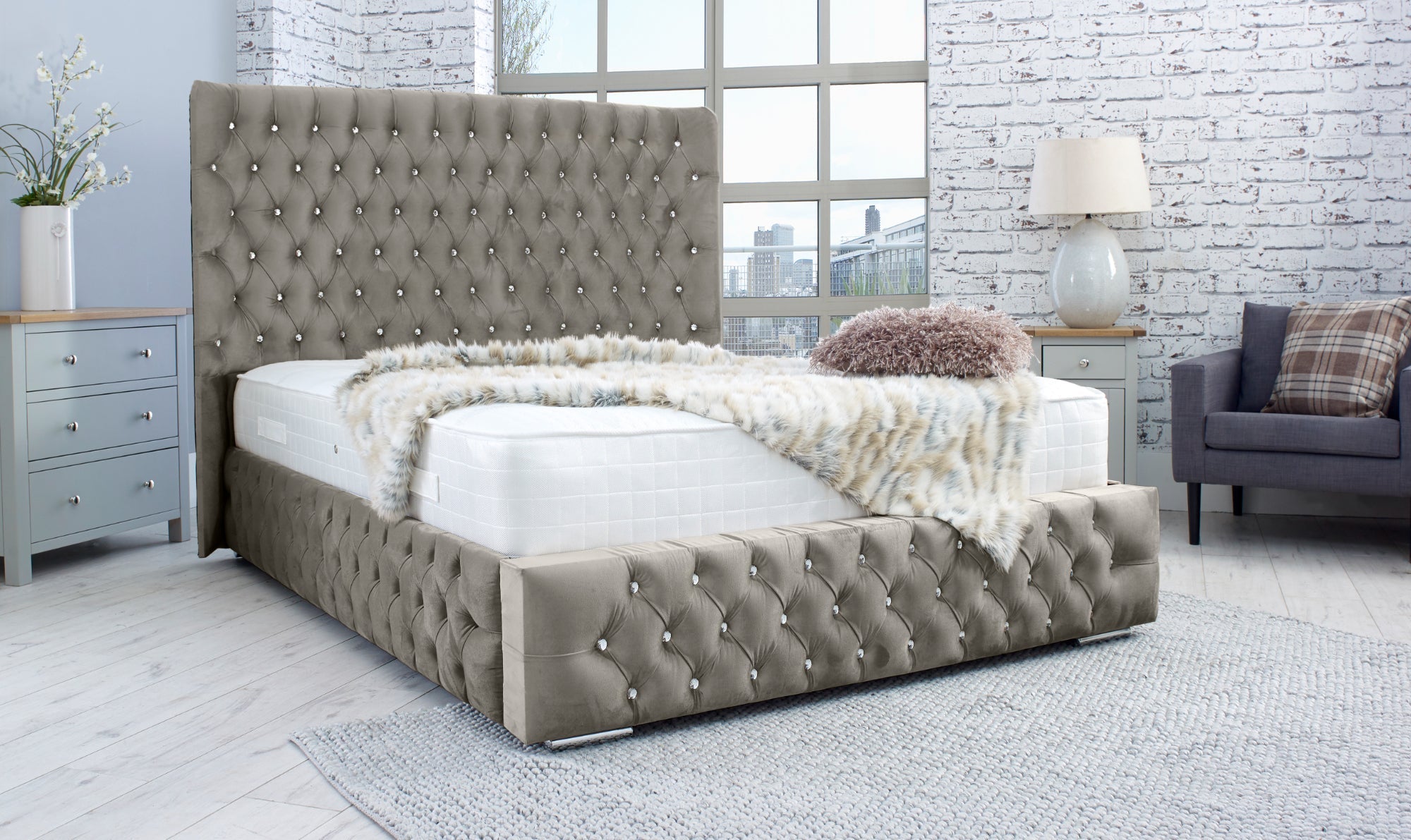 Bello Plush Bed Frame