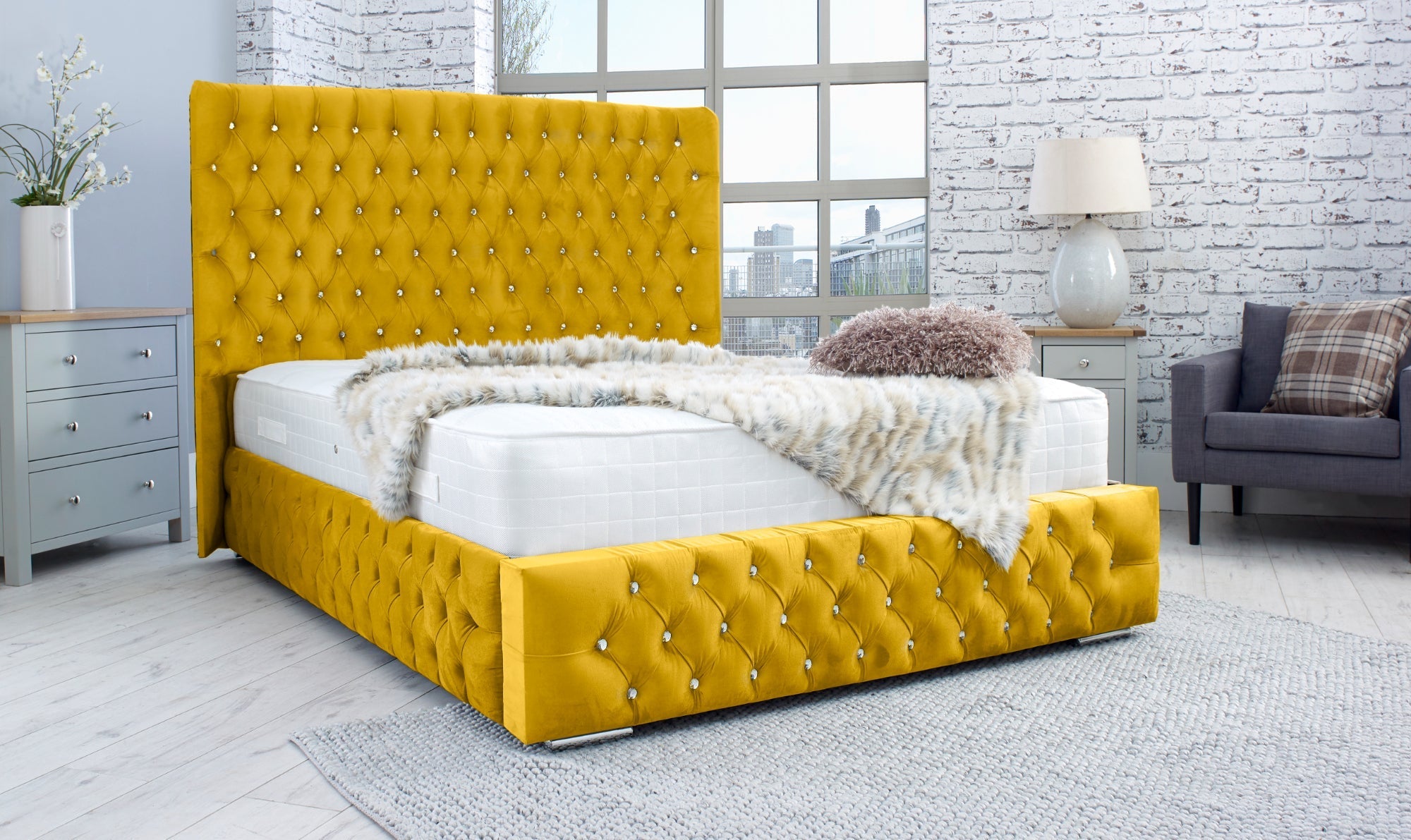 Bello Plush Bed Frame