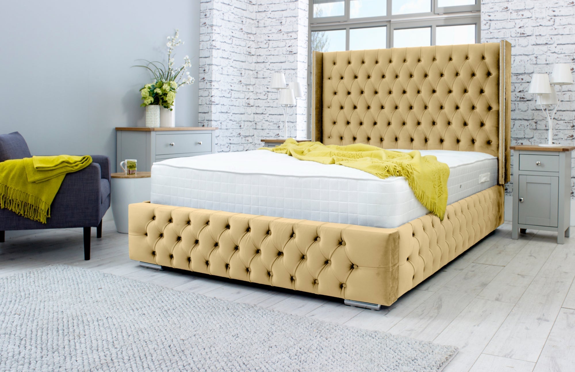 Benito Plush Bed Frame