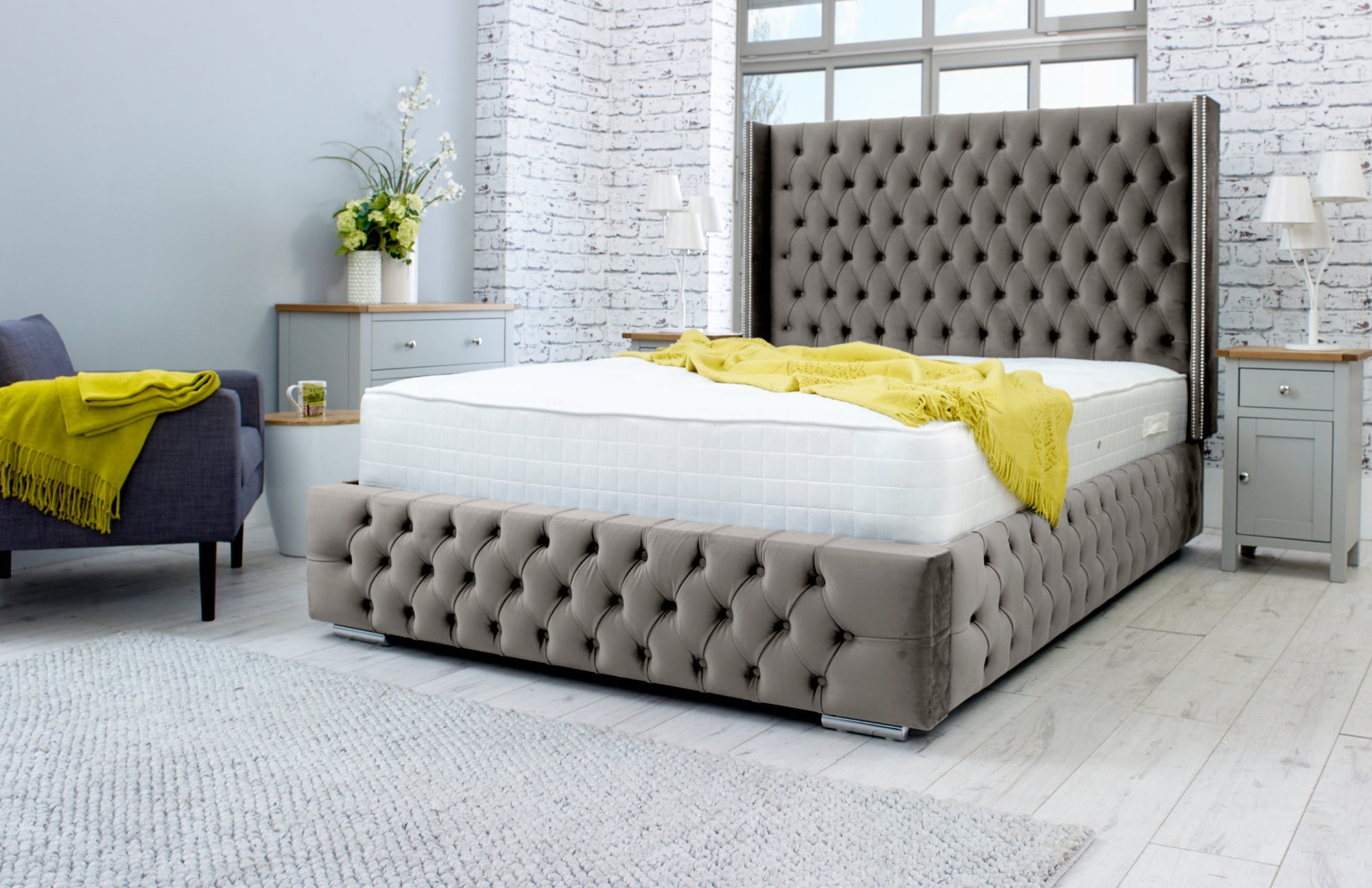 Benito Plush Bed Frame