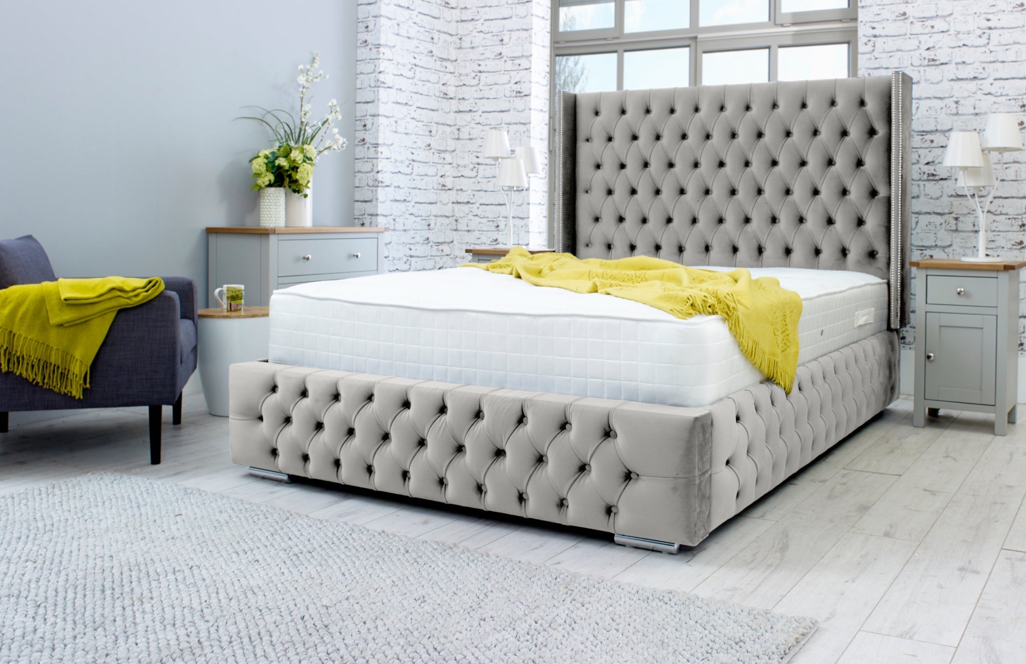 Benito Plush Bed Frame