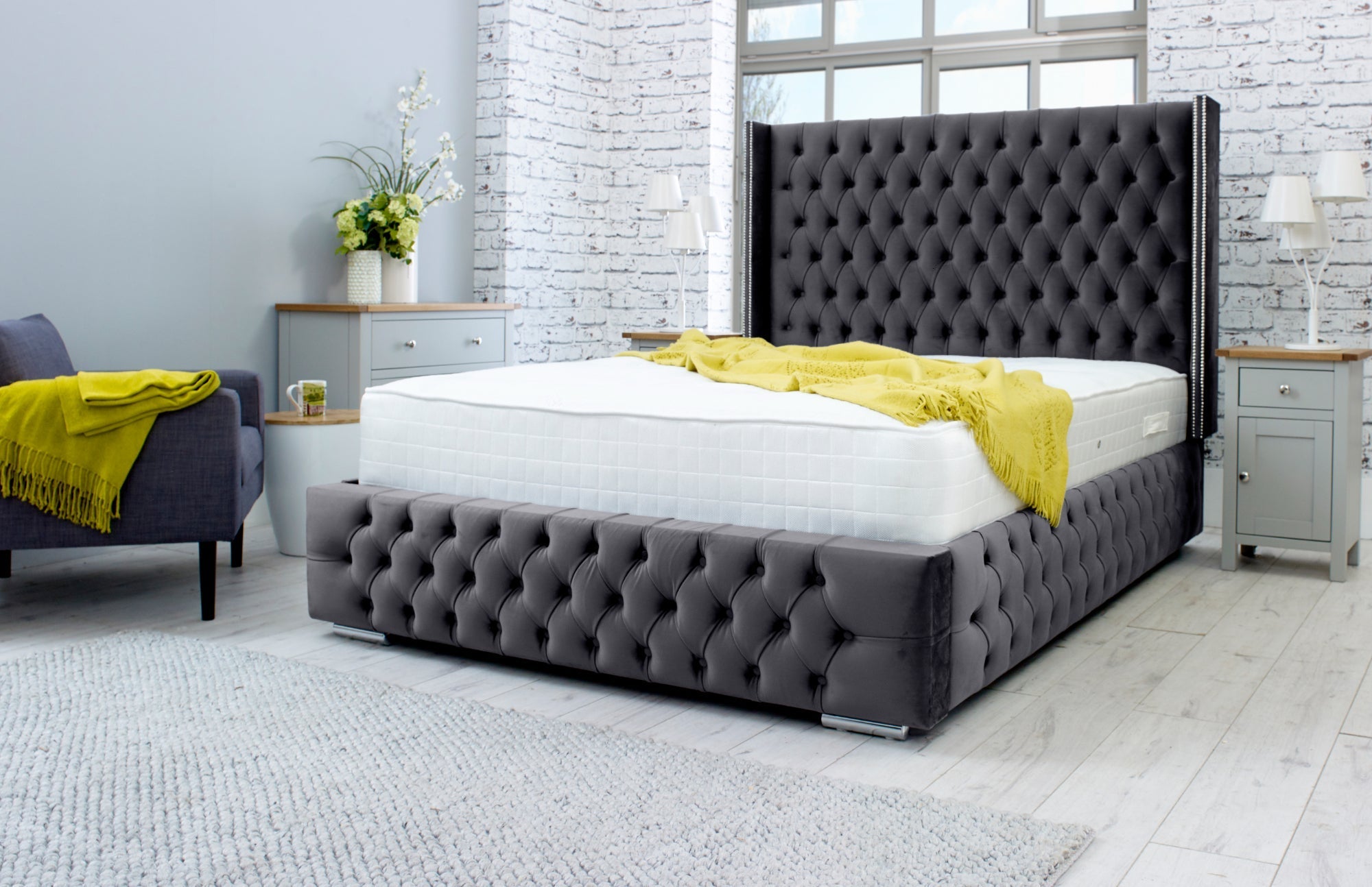 Benito Plush Bed Frame