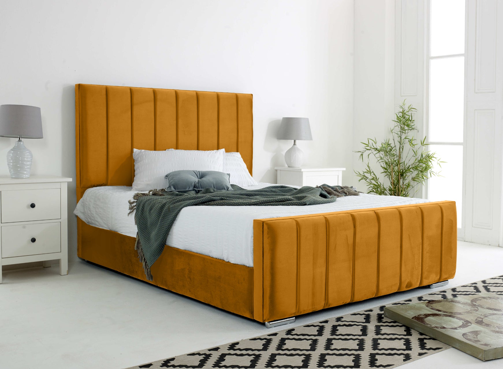 Coraline Plush Velvet Bed Frame