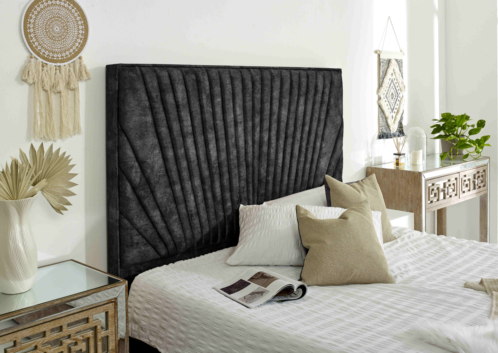Dawn Marble Fabric Bed Frame