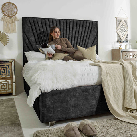 Dawn Marble Fabric Bed Frame
