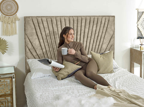 Dawn Marble Fabric Bed Frame