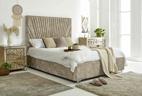 Dawn Marble Fabric Bed Frame
