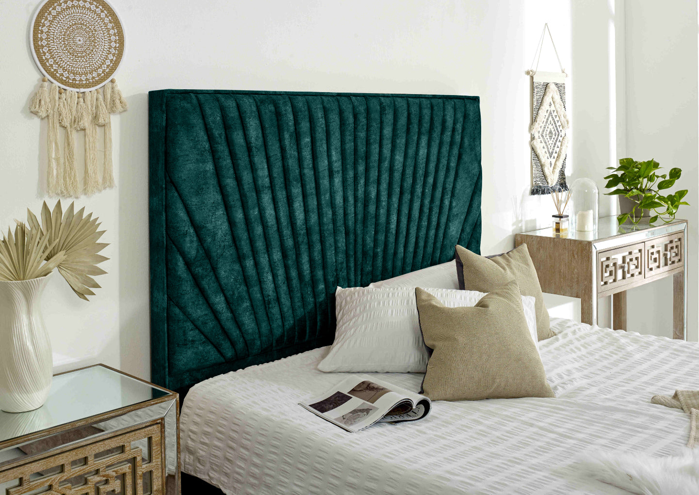 Dawn Marble Fabric Bed Frame