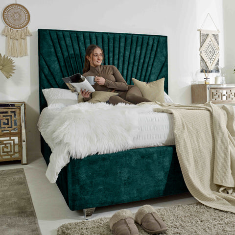 Dawn Marble Fabric Bed Frame