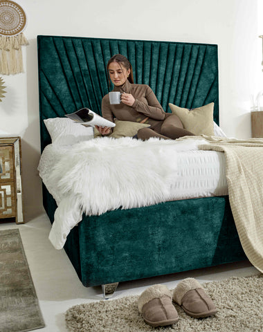 Dawn Marble Fabric Bed Frame