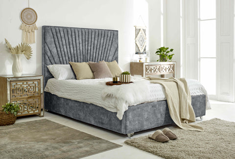 Dawn Marble Fabric Bed Frame