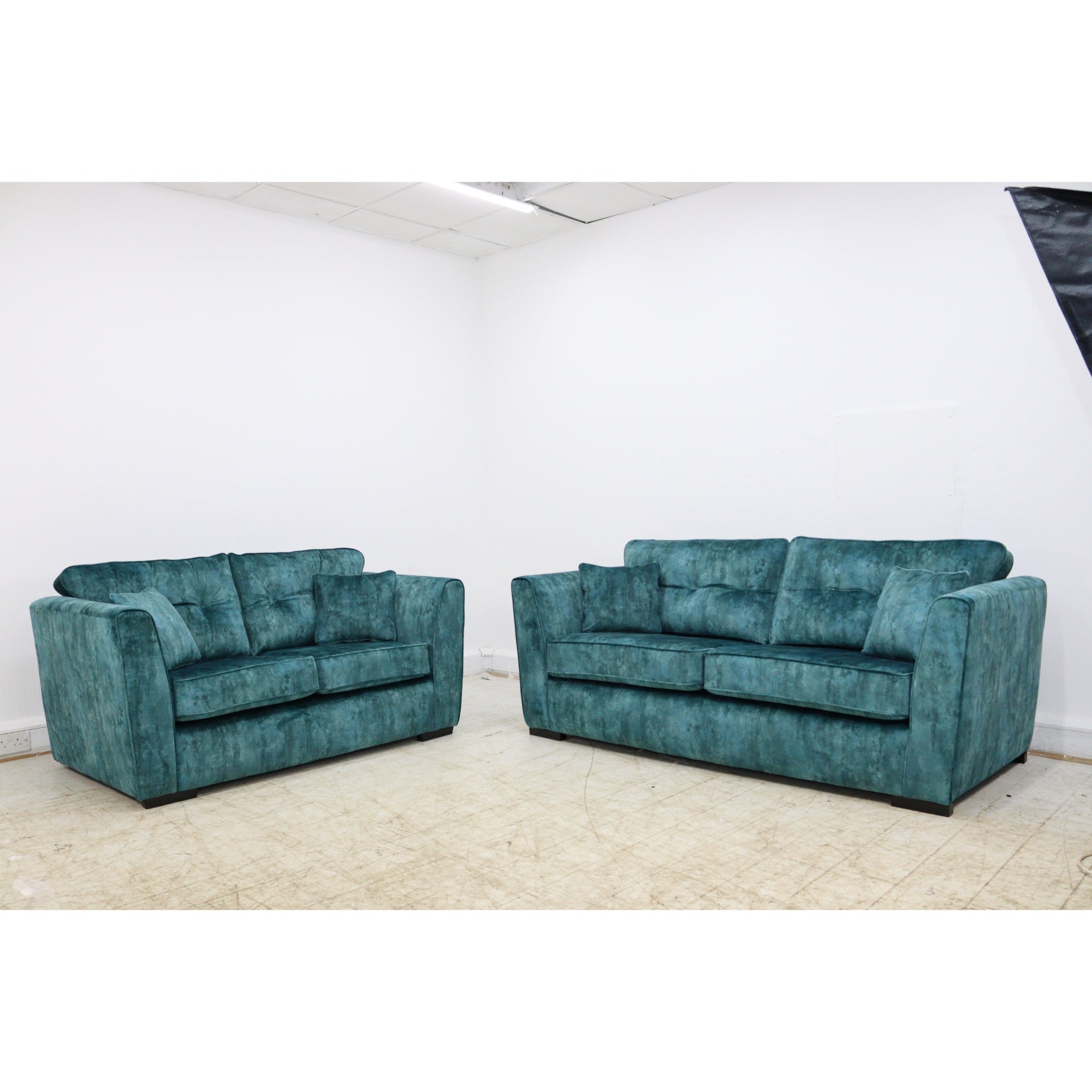 Denton Milano Teal Sofa Full Back 3+2 Seater