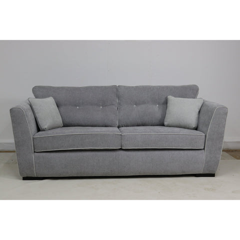 Denton Chenille Grey Sofa Full Back 3+2 Seater