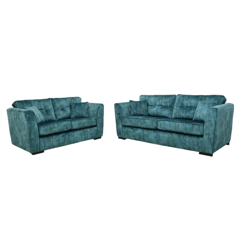 Denton Milano Teal Sofa Full Back 3+2 Seater