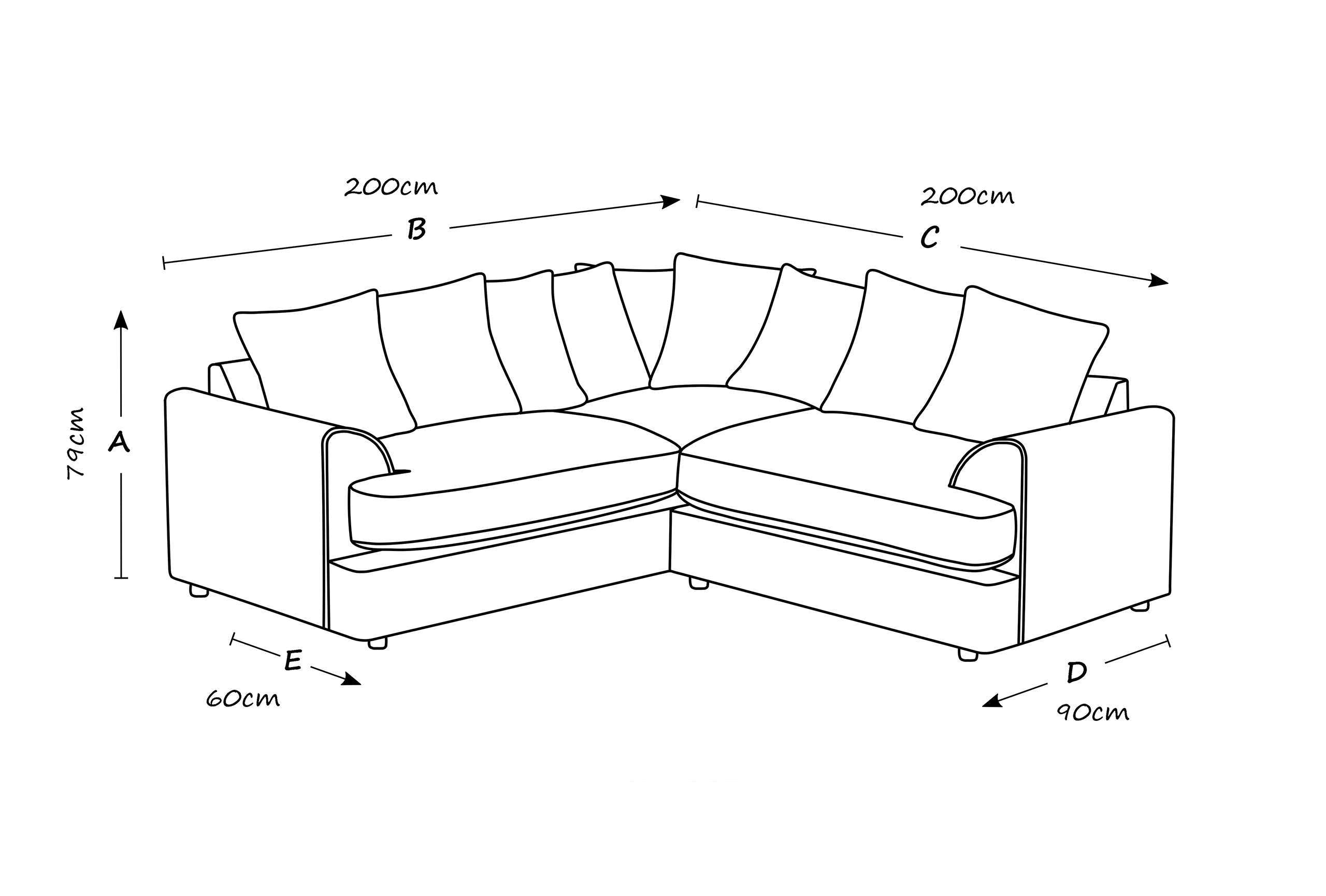 Florexa Modern Jumbo Cord Corner Sofa