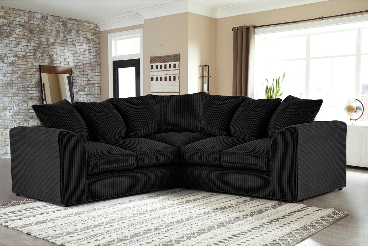 Florina 2c2 Modern Jumbo Cord Corner Sofa