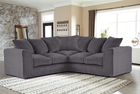 Florina 2c2 Modern Jumbo Cord Corner Sofa